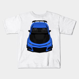 camaro zl1 1le blue Kids T-Shirt